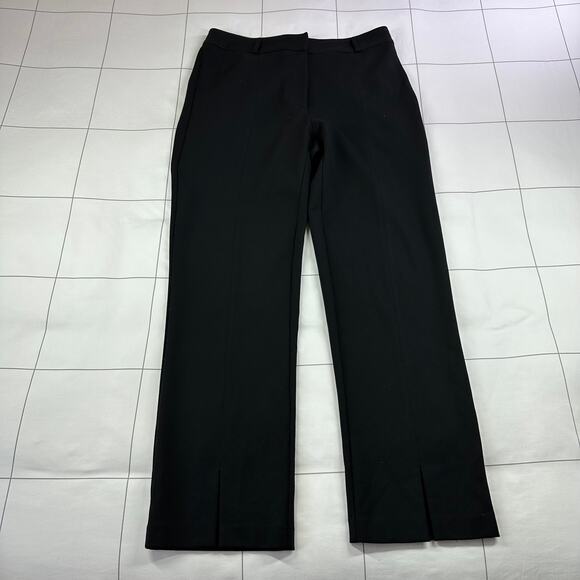 J. McLaughlin Dress Pants Womens 6 Black Deanne Front Slit Straight Leg Solid - Picture 2 of 12